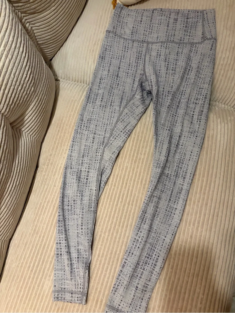 lululemon athletica Light Gray Patterned High-Rise Leggings